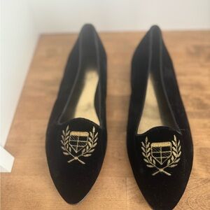 Bloomingdale’s Elegant Black Velvet Loafers